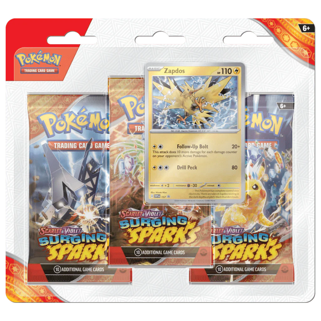 Pokémon TCG: Scarlet & Violet—Surging Sparks 3-Pack Blister