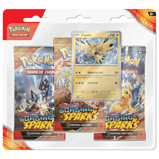 Pokémon TCG: Scarlet & Violet—Surging Sparks 3-Pack Blister